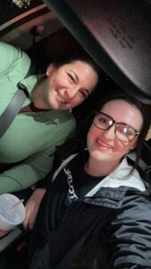 Ubering to northgate with Amy!